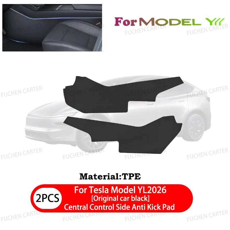 For Tesla ModelYL Launch 2026 TPE Front Rear Door Sill Guard Anti Scratch Dirt Resistant Threshold Strip Interior Protection Set