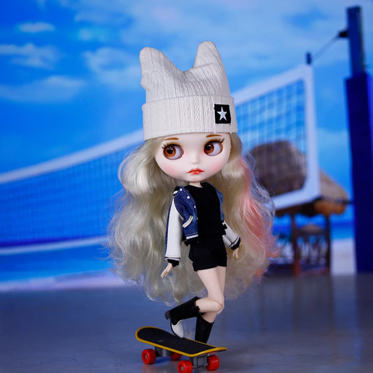ICY DBS Blyth Doll BJD Jointed Body White Skin Matte Face Cute Set 1/6 30cm Girl Gift Anime SD