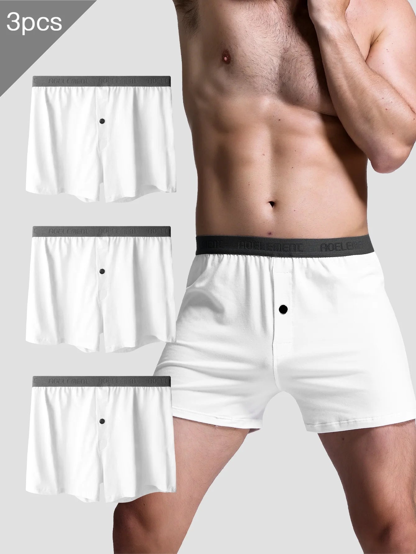 3PC Modal u raised men's briefs mid-waist boxers Wicks sweat breathable sexy boxers for men