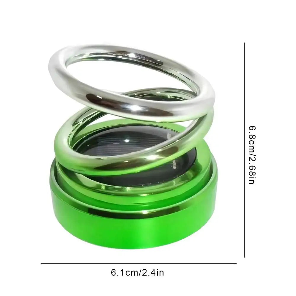 Solar Car Air Fresheners Double Ring Rotating Car Perfume Ornaments Aromatherapy Auto Diffuser Cars Interior Decoration Diffuser