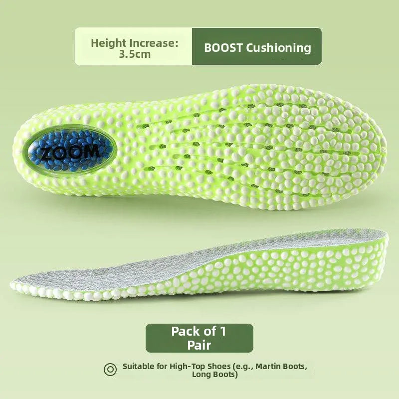 Elevated Insole Shoe Insert Hard Bottom Unisex Invisible 2cm Heightening Pad Comfortable All-Season Footwear Accessory