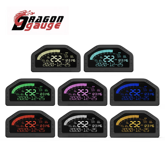 New Multi-Function Race Dash Panels LCD Display Dashboard OBDll Bluetooth Connection 7 Colors Screen Racing Gauge DO921