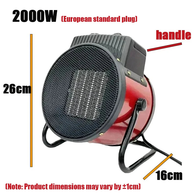 3000W Portable Electric Space Heater with Fan Adjustable Thermostat 2 Heat Settings&Fan Mode&Tip-Over Protection 1.5kw/2kw/3kw