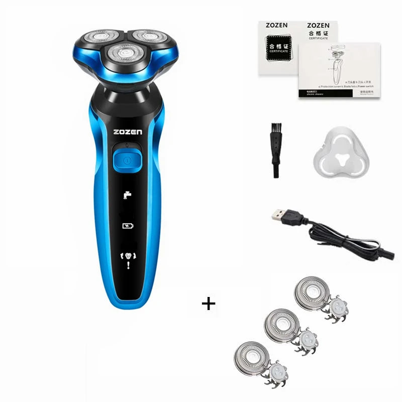 ZOZEN Men Electric Shaver Rechargeable Electric Razor Men Women Body Hair Cutting Shaving Machine Beard Trimmer Wet-Dry Use