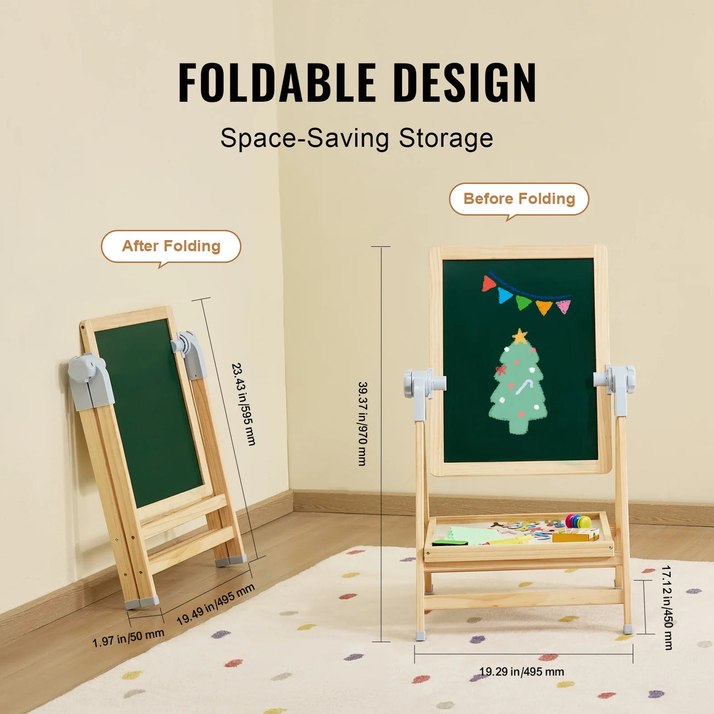 SucceBuy Standing Magnetic Drawing Board WordPad Art Easel with Painting Accessories Children Educational Toys for Kids Girl Boy