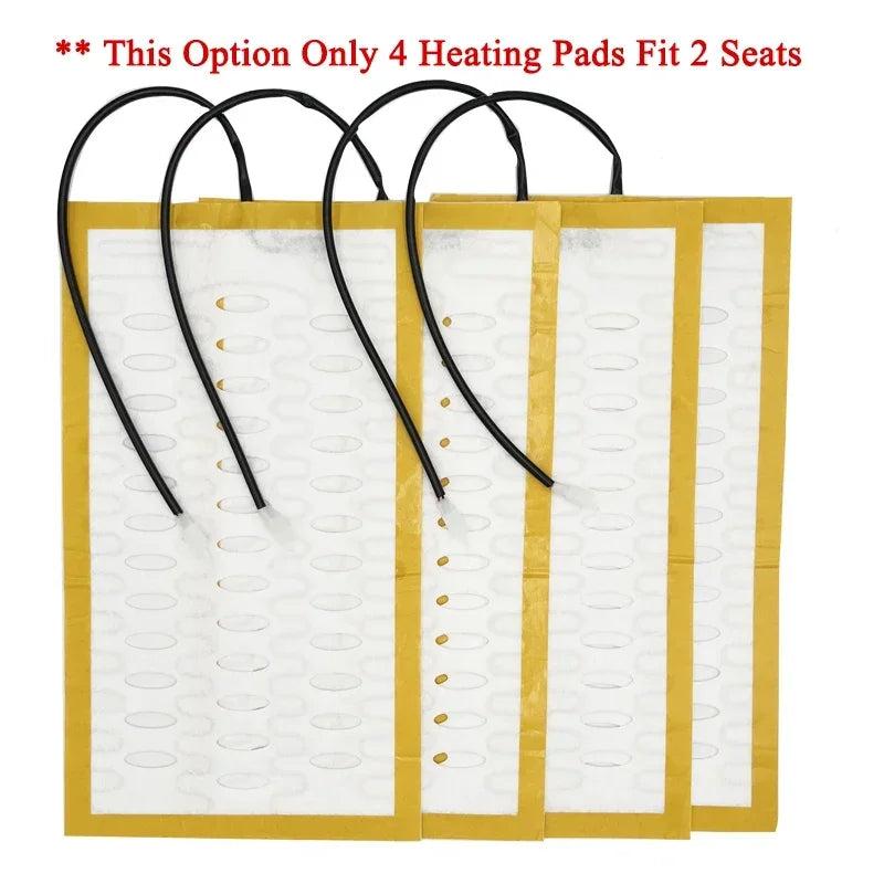 Car Seat Heater Universal 12V Alloy Wire Fast Heating Heat Pads 3 Levels Dual Square Control Switch With Harness Winter Warmer