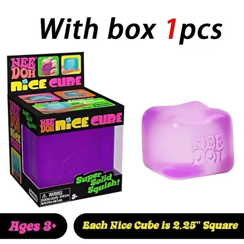 Schylling Needoh Nice Cube Sensory Stress Reliever Multiple Styles Fidget Tool for Anxiety Focus Desk Sensory Cube for Adults
