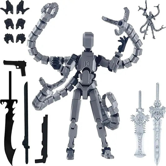 Hot 13 Action Figure Dummy Death Swordsman Titan 13 Action Figures T13 Multi-Jointed Movable Lucky 13 Action Figure Nova Gift
