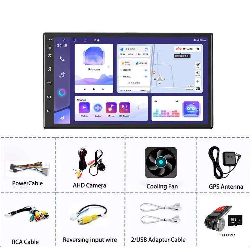 7" 6+128GB For Nissan Navara D40 2005-2015 Car Stereo Radio Apple CarPlay Android 15 Head Unit FM GPS Reversing Image