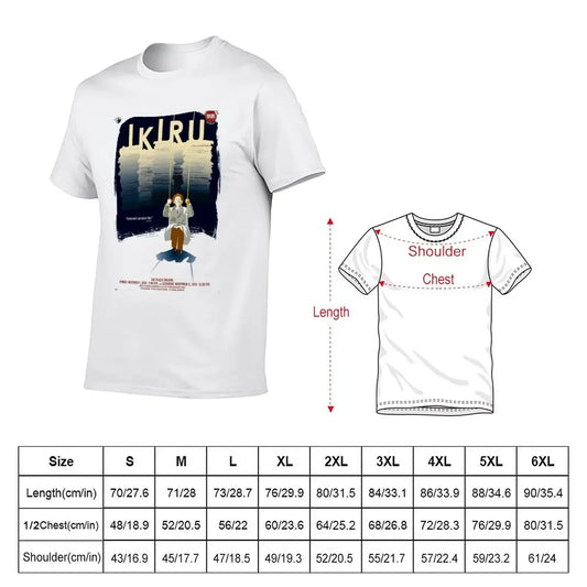 Ikiru Kurosawa T-Shirt for a boy sports fans vintage black t-shirts for men