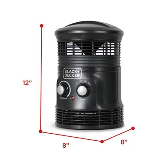 360-Degree Surround Heater and Fan Combo 360 Space Heater for Office Desk Home Office and Personal Use Desk 2 Heat and Fan Only