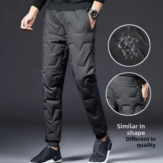 Thickened Cotton Pants for Men Outdoor Wear Warmth Preservation Trousers Youth Style Casual Scene Pure Color Long Pants