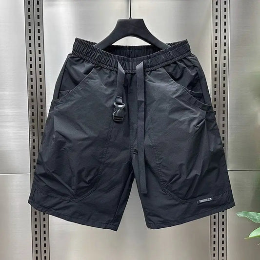 2026 Summer Men White Cargo Shorts Loose Japanese Casual Sports Shorts Daily Outdoor Street Style Short Pants for Men Asian Size