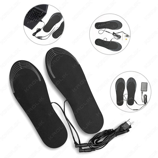 USB Electric Foot Warming Pad Feet Warmer Pad Insoles Heated Mat Winter Outdoor Walking Heating Insoles Winter Warm