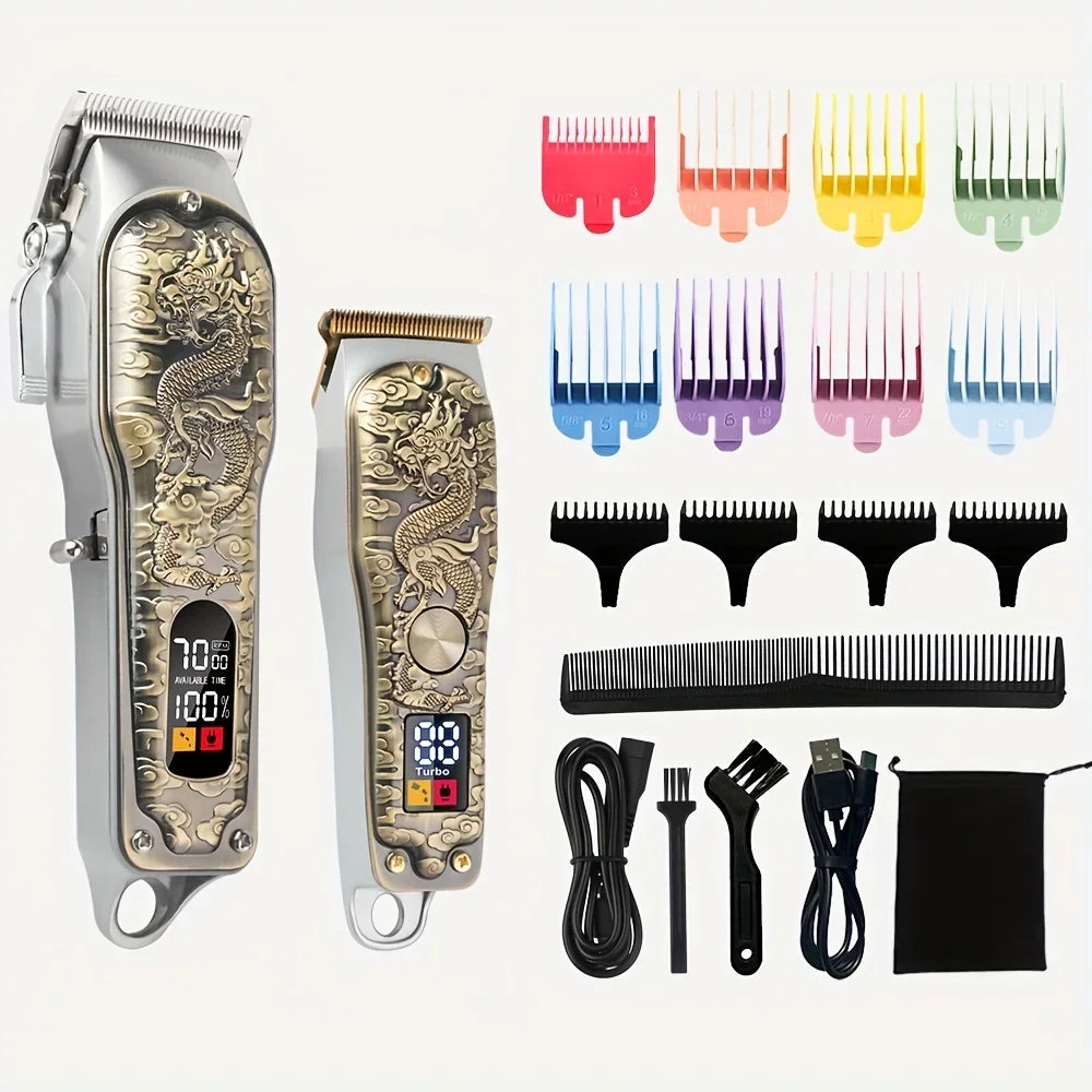 Hair Clippers Trimmers Set Cordless Men's Hair Cutting Machine Professional Beard Trimmer Barber Accessories for Men Holiday