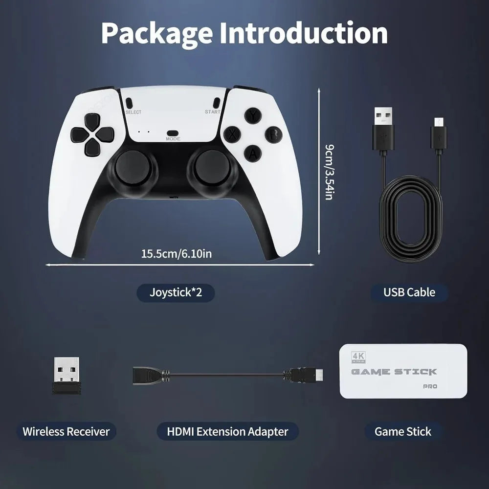 M15 4K game console home mini video game 64G retro console 128G player HD video game stick 2.4G dual wireless control PS1 gift