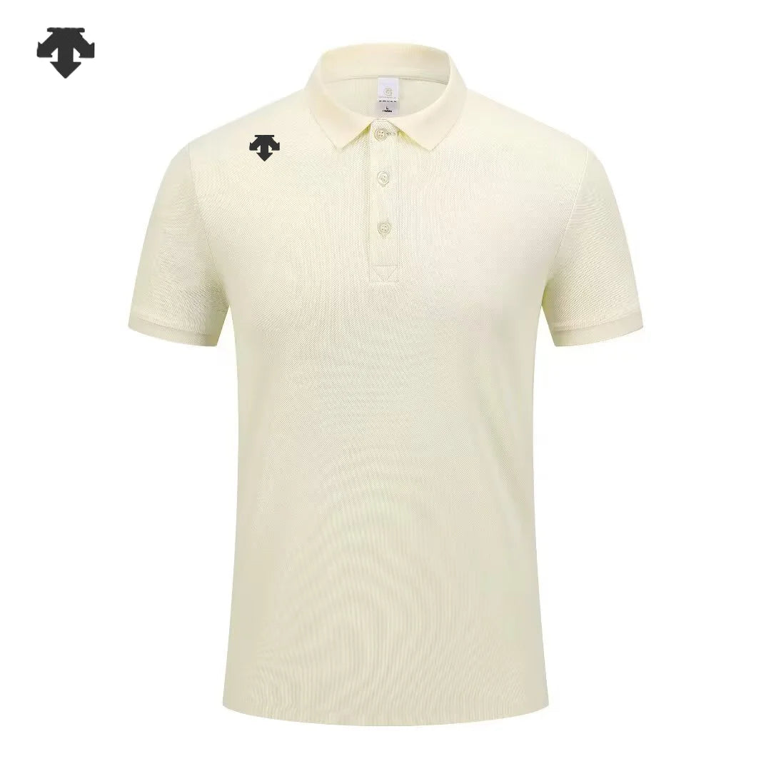 High end sports men's short sleeved brand printed polo shirt comfortable and breathable top 2026 summer new casual lapel T-shirt