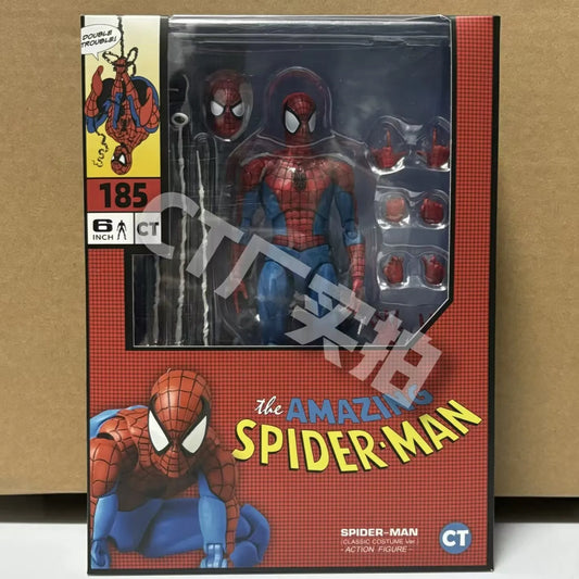 Ct Toys Spiderman Mafex 185 Classic Costume Anime Figure Ver Miles Morales 2099 Spider-man Action Figure Figurine Toys Gift