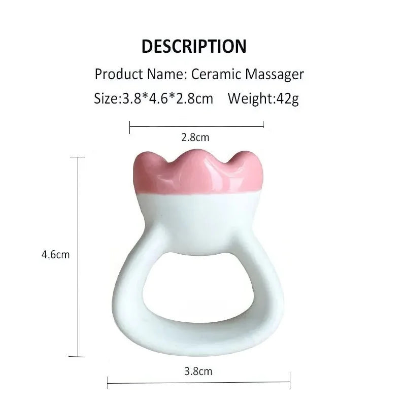 Ring Gua Sha Massage Tool, Premium Natural Ceramic, Face & Body Multi-Use Massager