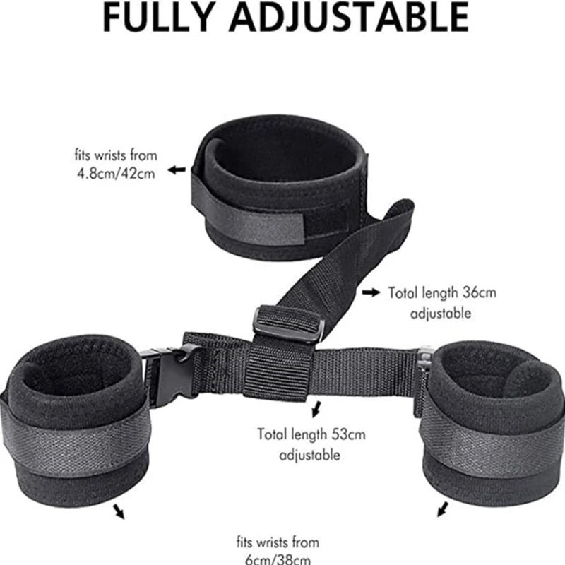 7 Piece Adult Bdsm Bed Erotic Products Women Couples Handcuffs Bandage Set SM Restraint Wrist And Ankle Cuff Sex Toys Sex Swing