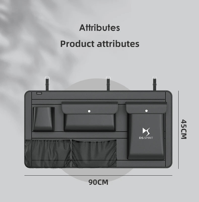 For DS SUV DS6 DS7 Car Trunk Storage Bag Multifunctional Rear Seat Hanging Bag Car Trunk Storage Box Auto Interior Accessory