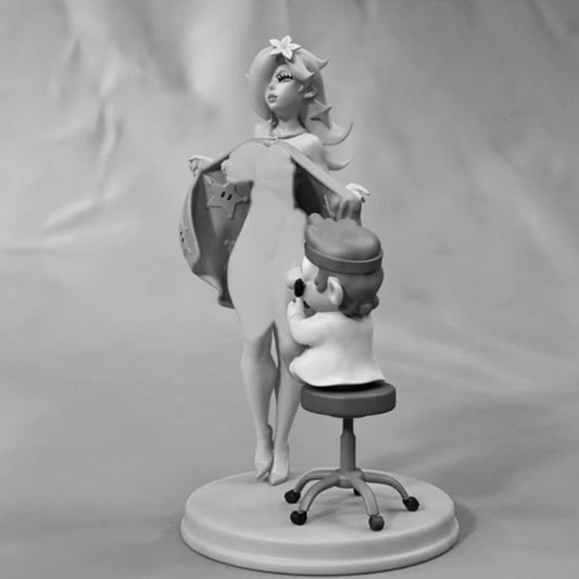1/24 Scale Cartoon Girl and Doctor Resin Figure Assembled Model Kit Unassembled Unpainted Hobby Miniatures 3D Printing