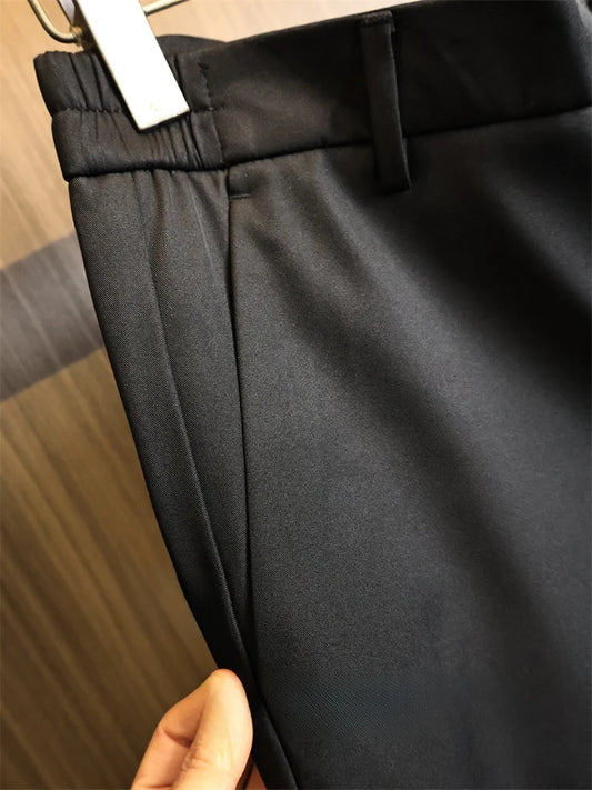 High-End Duck down Pants Men's Thickened Water-Resistant Straight Leg down Pants for Autumn Winter Fashion Urban Style Long P...
