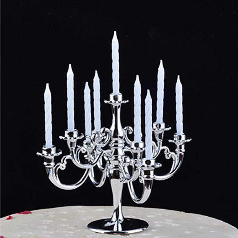 1Pcs 1:12 Dollhouse Mini Table Candle Candlestick Christmas Birthday Party Scene Home Ornament