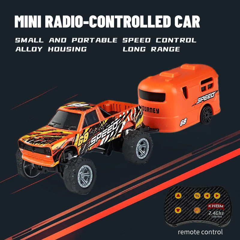 Top RC Car MINI Alloy 1/64 Remote Control Car Convenient to Carry 60 Minutes of Work Time Children's Gifts Electronic Toys
