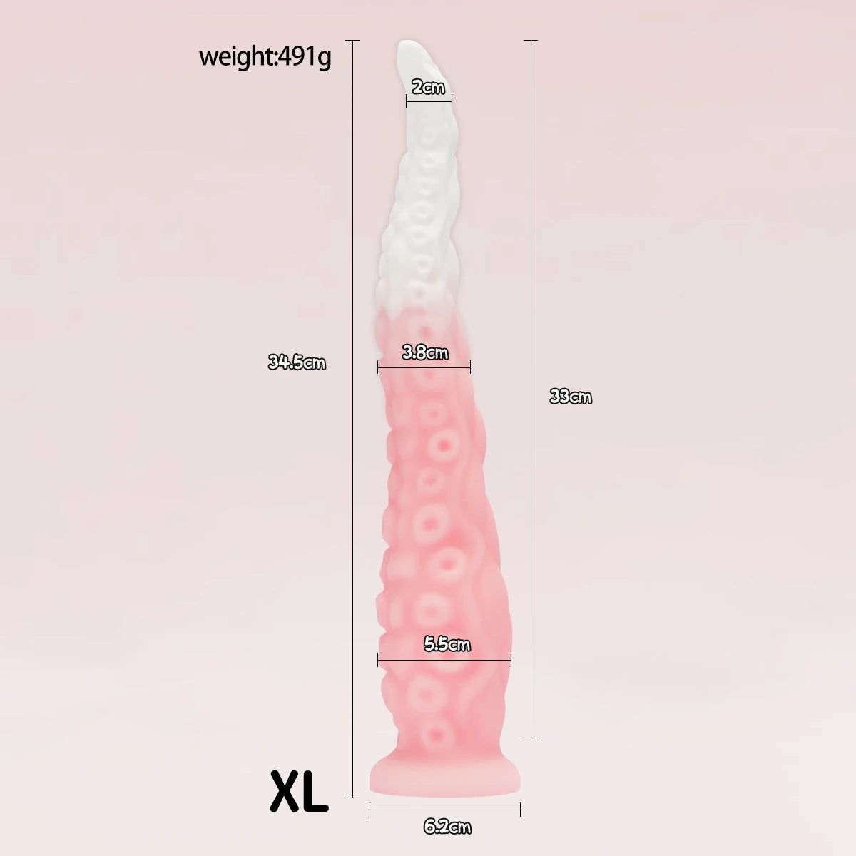 Liquid Silicone Long Anal Plug Octopus Tentacles Adult Sex Toy Clitoris Anus Stimulation Powerful Suction Cups To Free up Hands.