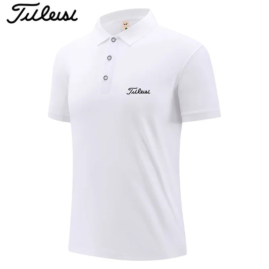 Quick Dry Mens Polo T Shirt Handwritten Script Letter Print Lapel Short Sleeve Solid Sport Daily Wear Tops S-4XL