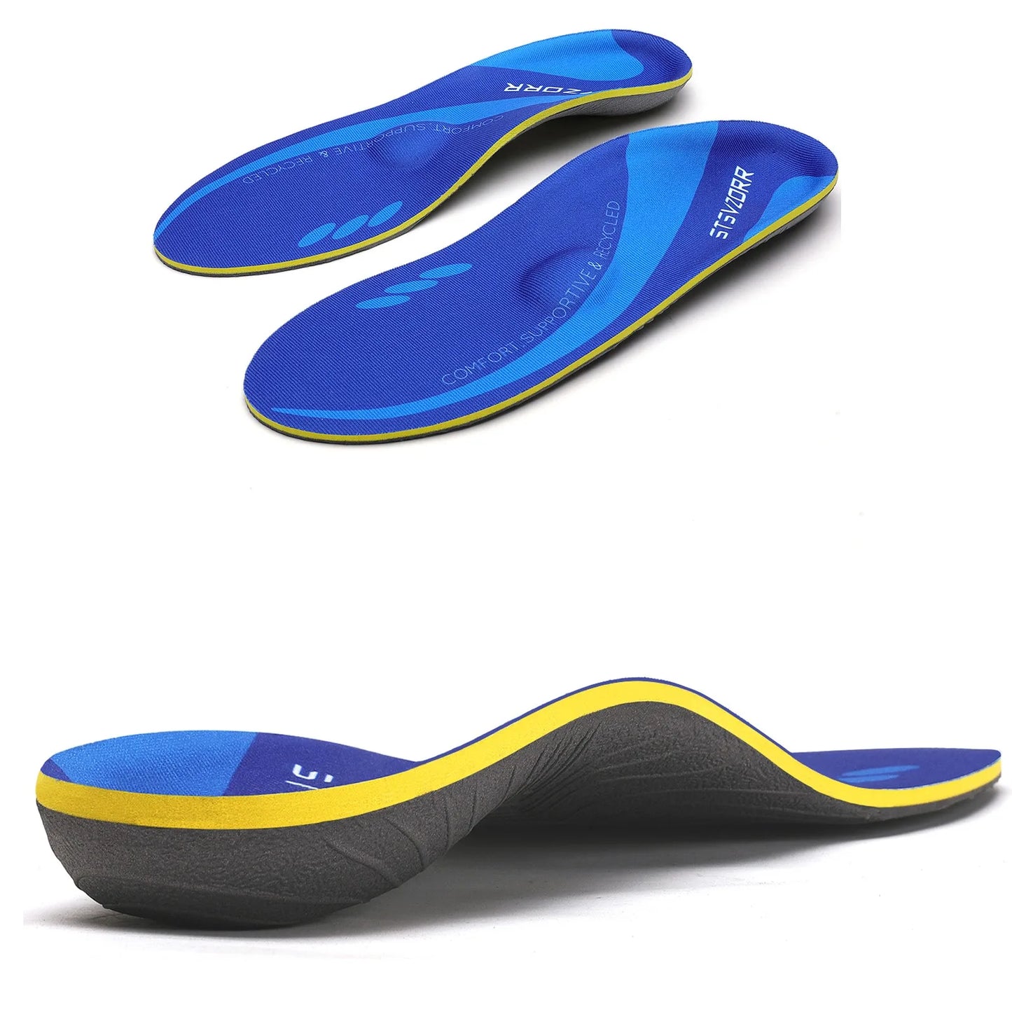 Arch Metatarsal Support Insole Plantar Fasciitis Orthotic Insert,Flat Feet Orthopedic Insoles Athletic Sneaker Heel Cushion Sole