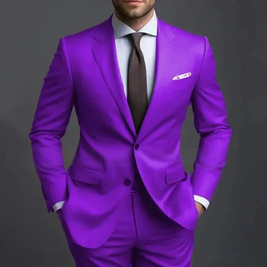 Men's Adult Dress Wedding Groom Banquet Suit Temperament Business Suit