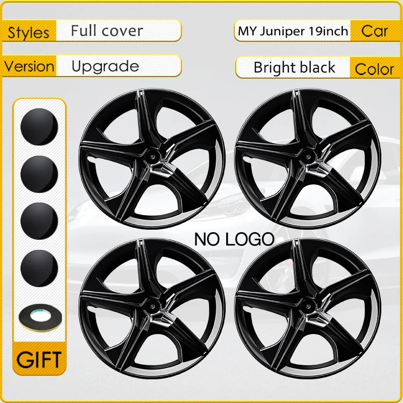 4PCS Hub Cap For Tesla New Model Y Juniper 19 Inch Juniper Tire Performance Replacement Crossflow Full Wheel Cover Rims 20252026