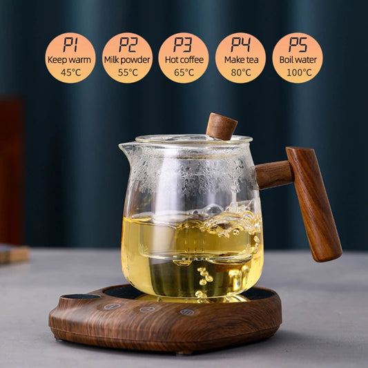 100°C Cup Heater Coffee Mug Warmer Hot Tea Makers Warmer Coaster 5 Gear Temperature Cup Heaters Coffee Milk Tea Heating Pad 220V