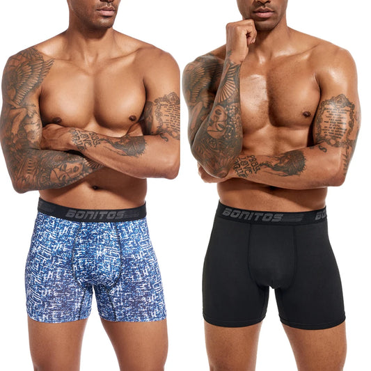 6Pcs/Pack Men's Boxer Briefs Plus Size Boxers Man Underwear Polyester Panties For Men Underpants Alphabet Elastic Webbing Shorts