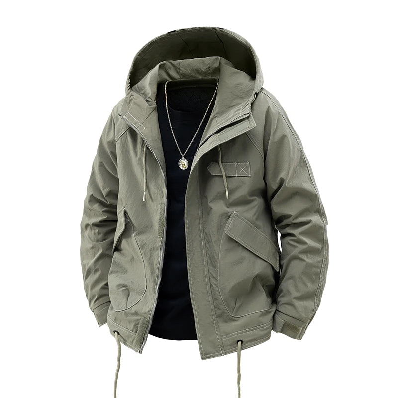Spring Men's Jacket Outdoor Camping Trekking Jacket Fashion Loose Casual Jackets Autumn Hooded Coats Windproof Male Outerwear