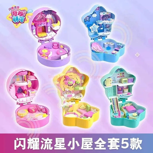 Catch!Teenieping Anime Figure Season 6 Sparkling Meteor Aurora Meteor Hut Set Magic Sweetheart Figurine Collection Toys Gifts