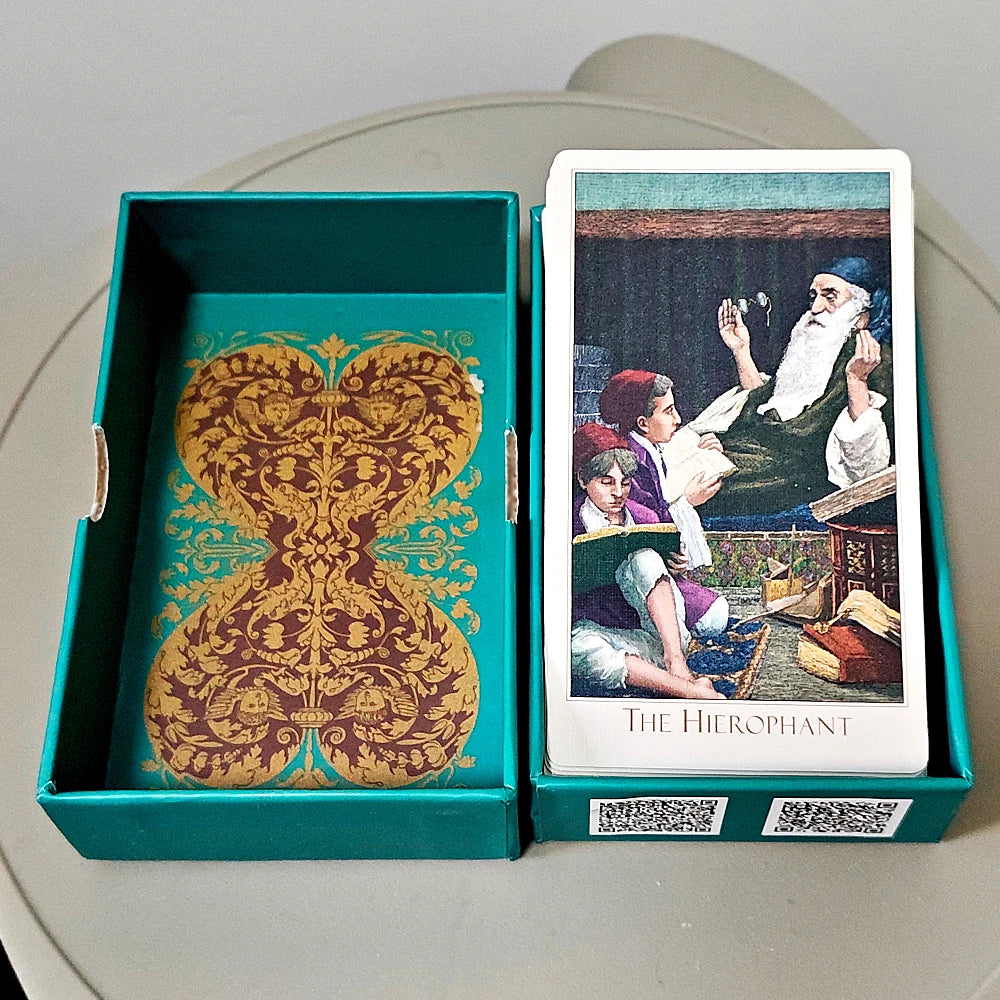 The Victorian Romantic Tarot Deck - 78 Pcs Elegant 19th Century Art Tarot Cards in Rigid Box, Double-embossed Cardstock