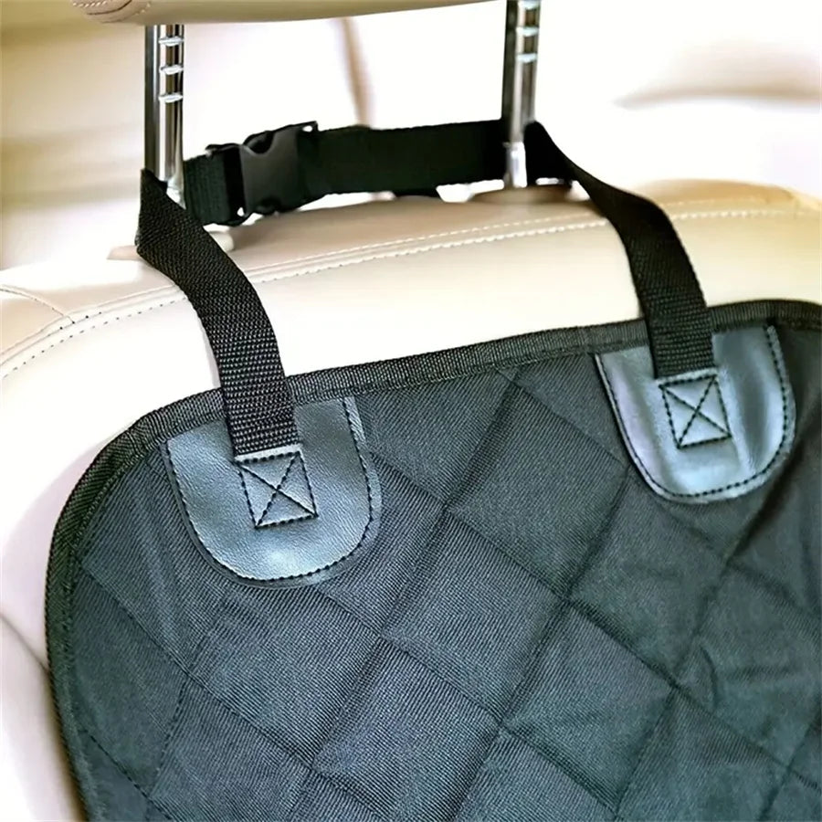 Fabric dog car seat cover, quilted, waterproof, anti slip, suitable for pet height increasing seats in cars, trucks, and SUVs -
