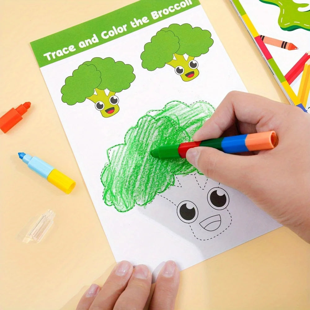 Scissor Skills Activity Book Fun Cutting & Creative Activities for Toddlers Child-Safe Scissors DIY Craft Kit Gift for Kids