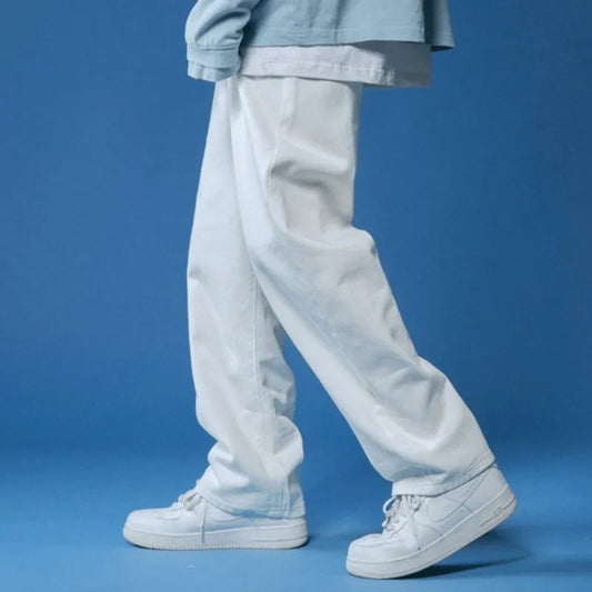 White Jeans Men Loose Denim Trousers Neutral straight pants pour hommes Wide Jeans Streetwear Casual Man Women Pants Bagy jeans
