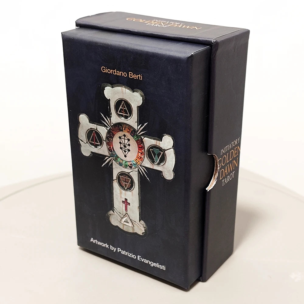 Initiatory Golden Dawn Tarot Deck 78 Cards Occult Esoteric Divination Game Set in Rigid Box Double-embossed Cardstock 12*7cm