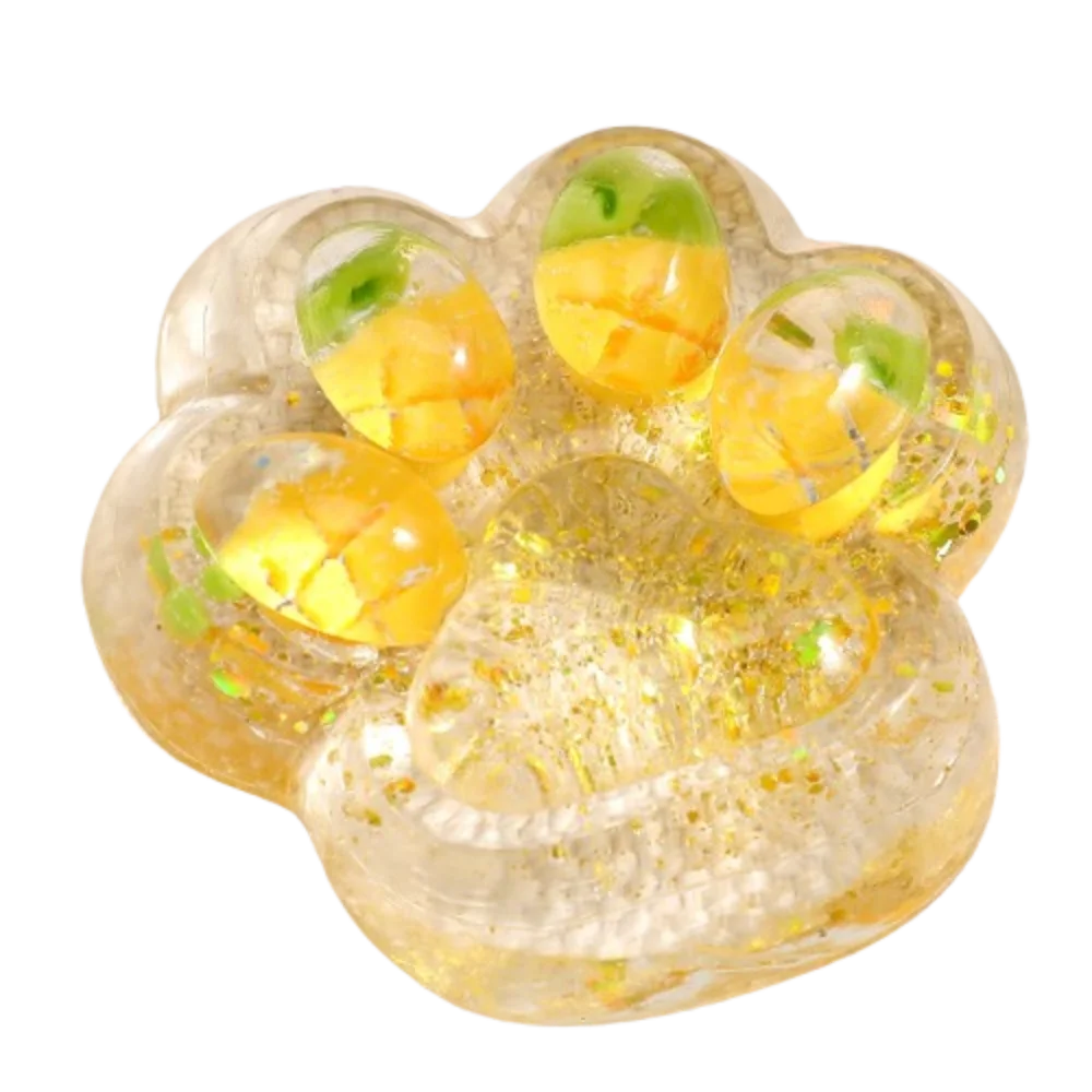 Fruit Cat Paw Squeeze Toy Kneading Soft Fruit Pinch Fidget Toy Handmade Cat Paw Slow Rebound Decompression Toy Children Gifts