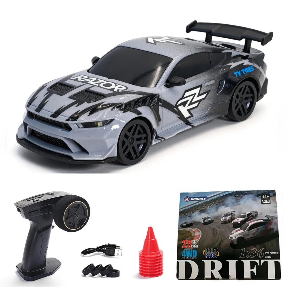 JBL 1/36 RC Drift Car 2.4G High Speed Remote Control Vehicle with Gyroscope 4WD Mini Electric Racing Car Desktop Toys