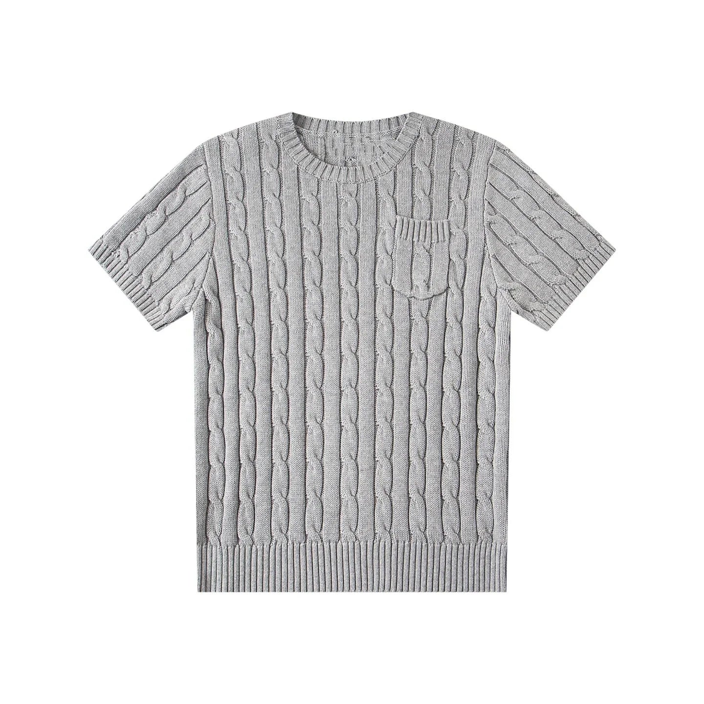 women's t-shirts and polos old money style Classic round neck Women's shirt embroidered chest pocket knitted short sleeved shirt
