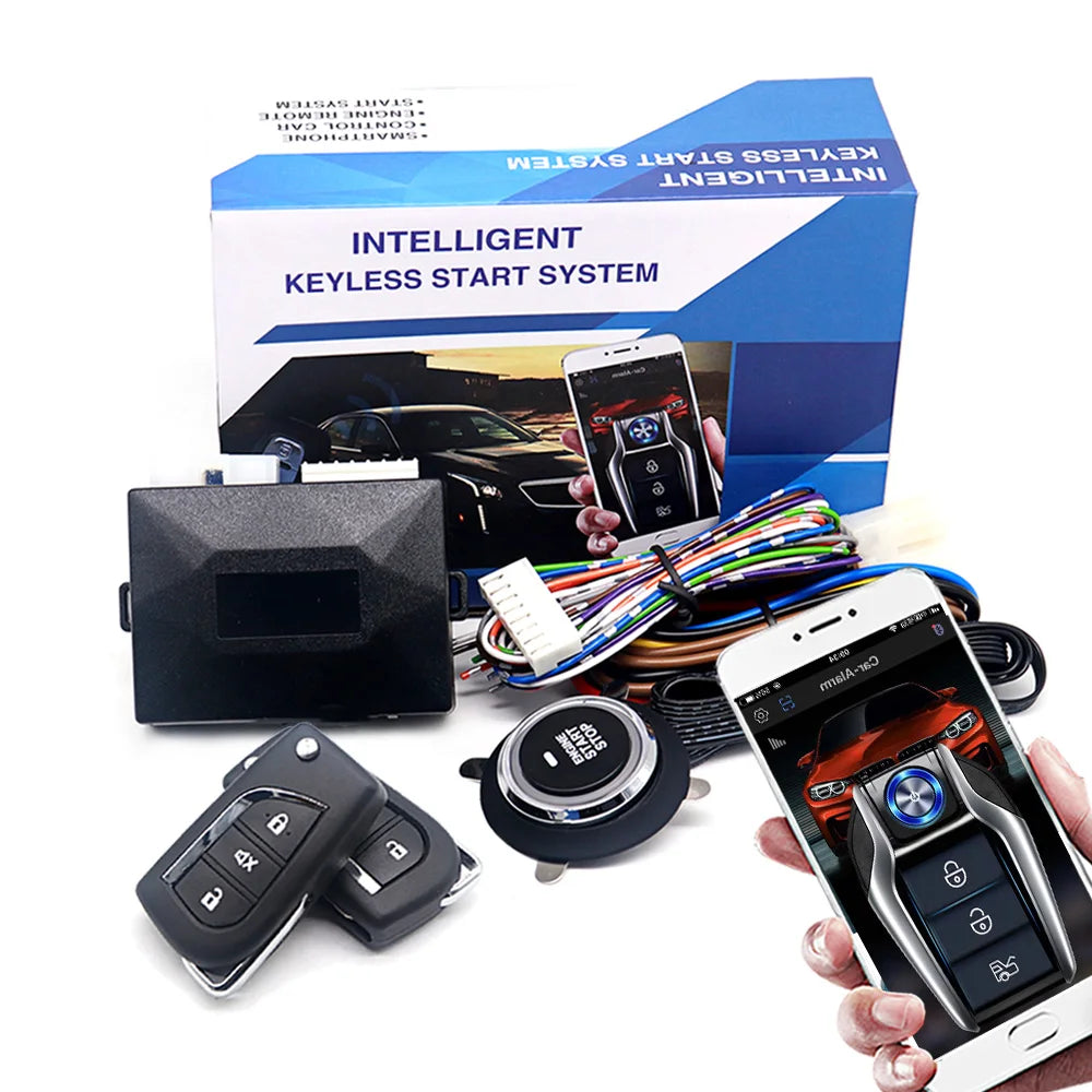 Kirbin Car alarm with autostart Remote starter Automotive start stop Car central lock Start button system For Toyota/Ford