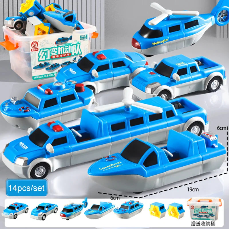 Magnetic Building Blocks Educational Toys For Children DIY Magic Train Truck Vehicle Plane Construction Engineering Excavator