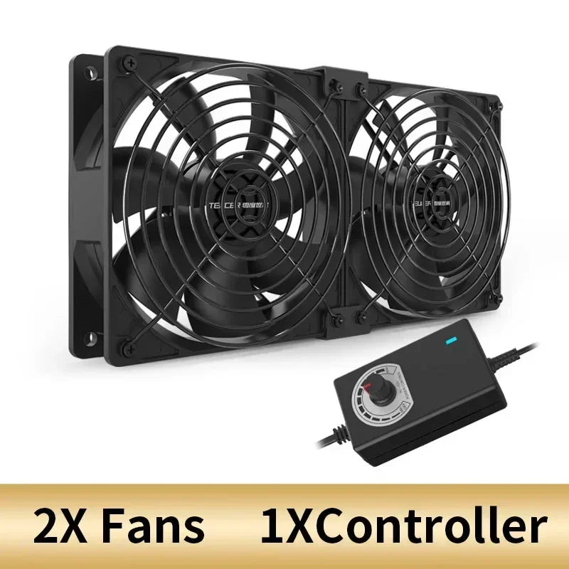 120mm 3000RPM Fan Cooling with Controller 12cm 12V 220V Btc Machine Chassis Workstation Cabinet Radiator Server Fan
