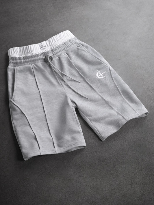 Men's Oversized Streetwear Shorts Brand Dual Waist Star Cross Logo Print Polyester Gray Multi Color Shorts S-2XL All Size 1Pc